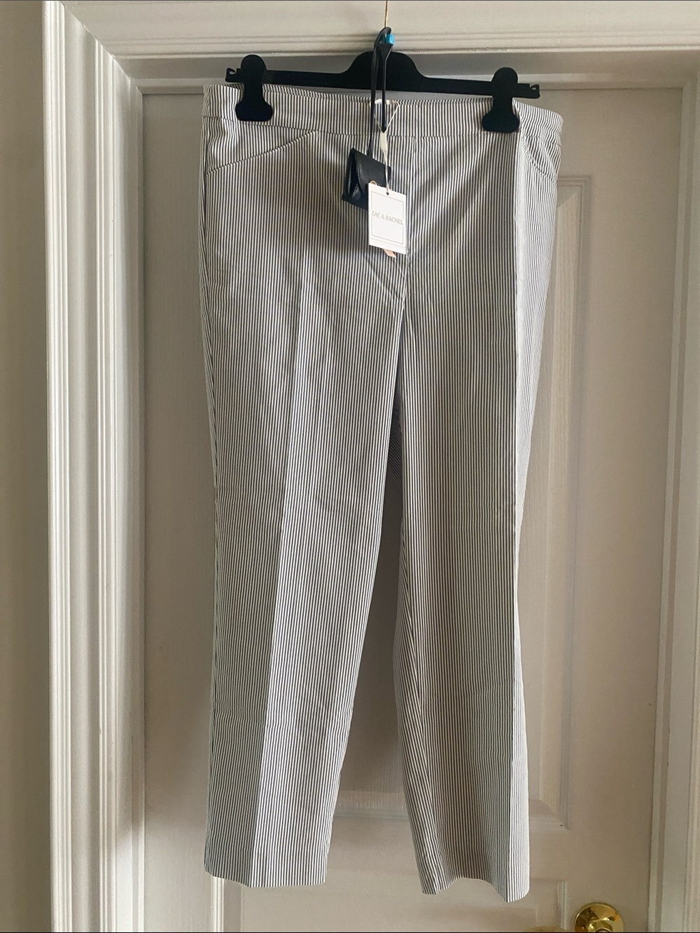 Zac & Rachel White and Navy Pinstripe Dress Pants